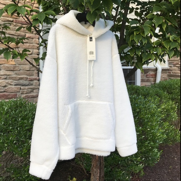 LAST! NWT 5 Star HTF LEVI’S White Sherpa Hoodie - Picture 2 of 8